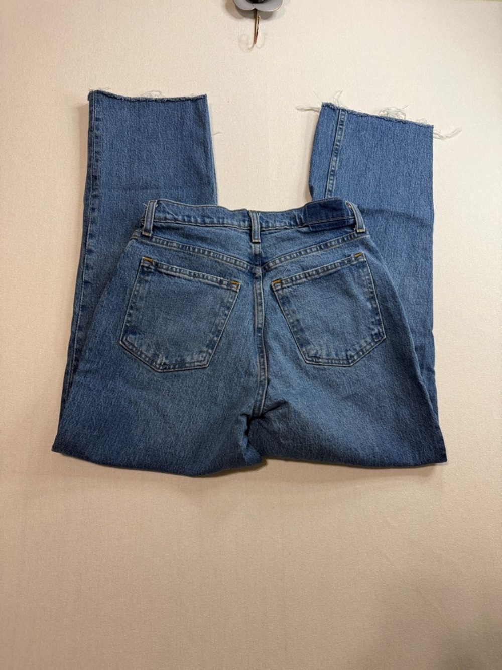 Abercrombie & Fitch Women's Straight-Leg Jeans in Classic Blue Denim